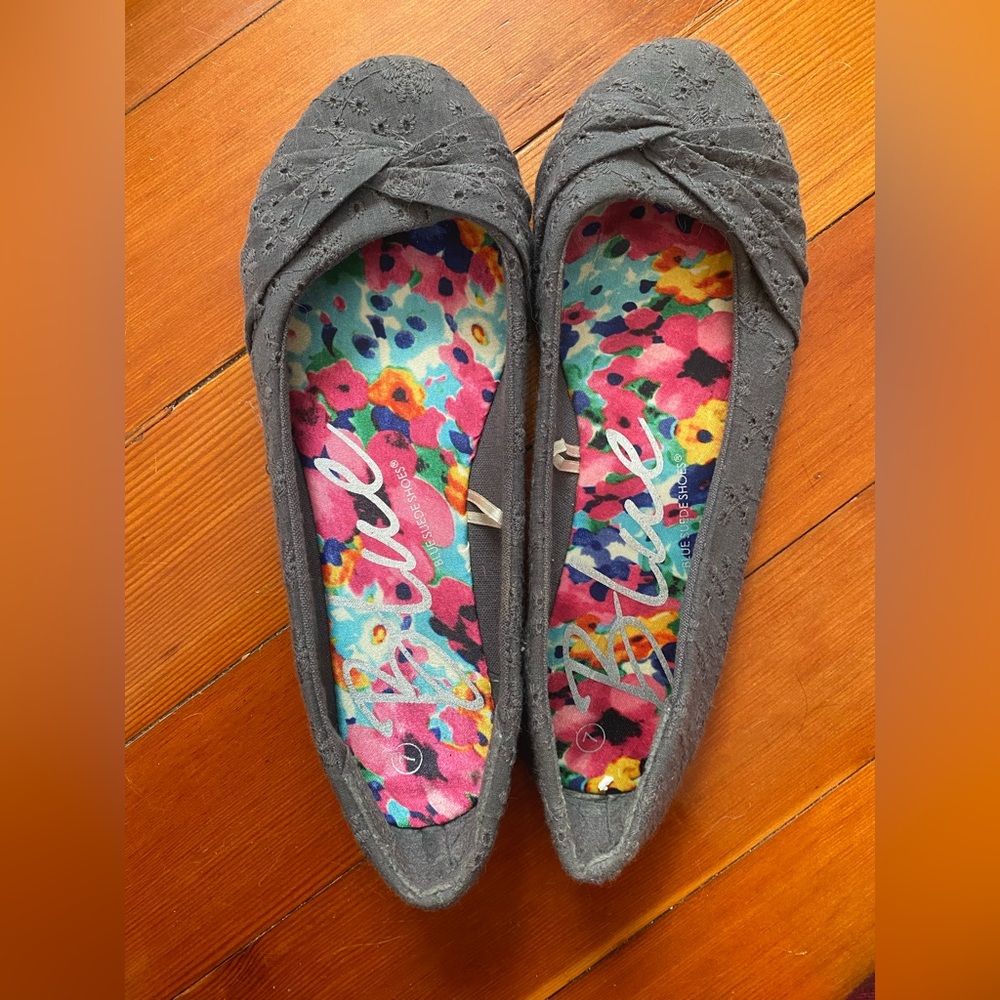 “Blue suede shoes” Brand size 7 flats